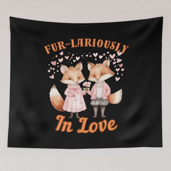 Item preview, Fur-lariously in Love. fox watercolor designed and sold by FoxVibes.