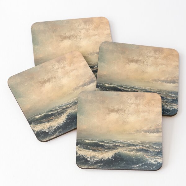 Item preview, Moody Coastal Seascape Poster - Antique Vintage Inspired Wall Art designed and sold by Peek-Designs.