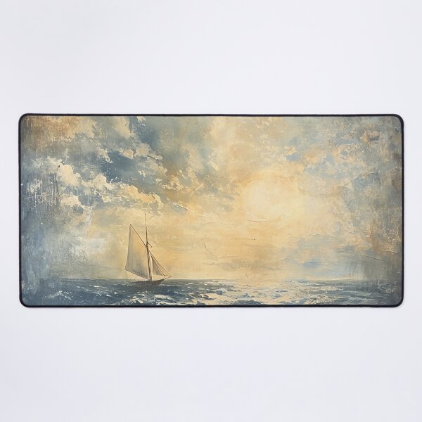 Item preview, Antique Vintage Seascape Poster, Moody Coastal Inspired Wall Art designed and sold by Peek-Designs.