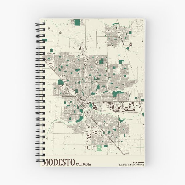 Item preview, Modesto Street Map designed and sold by mapsbymo.
