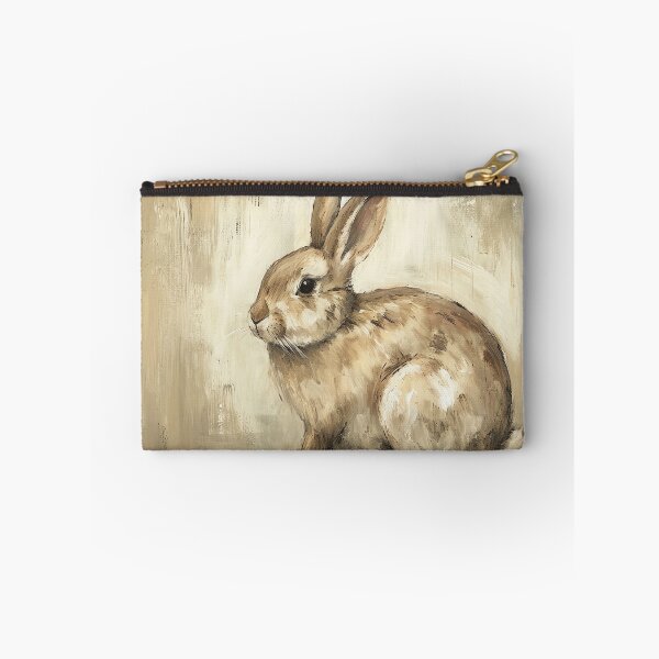 Item preview, Vintage Inspired Rabbit Painting Poster, Neutral Country Nursery Wall Art designed and sold by Peek-Designs.