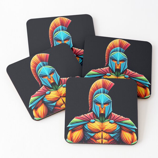 Item preview, Colorful Spartan Strong in Origami Vector Art Design  designed and sold by beben76.