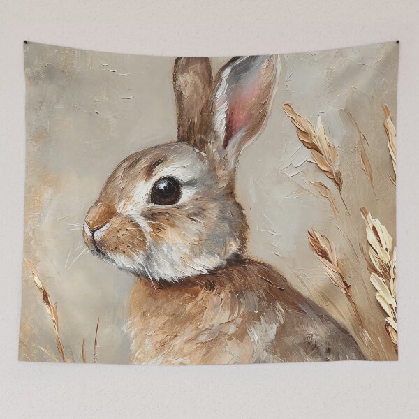 Item preview, Vintage Inspired Rabbit Painting Poster, Neutral Country Nursery Wall Art designed and sold by Peek-Designs.