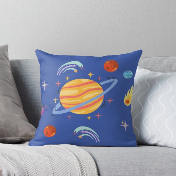 Item preview, Space Art on Blue Canvas designed and sold by PixelPopsShop.