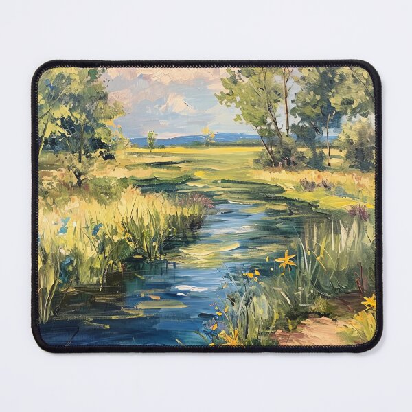 Item preview, Vintage Inspired Pond Landscape Poster, Country Scenery Wall Art, Rustic Home Decor designed and sold by Peek-Designs.