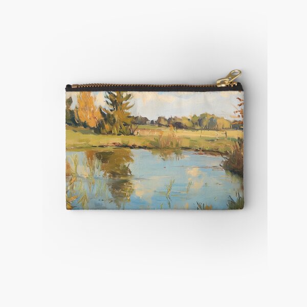 Item preview, Vintage Inspired Country Landscape Pond Painting Poster, Rustic Wall Art Decor designed and sold by Peek-Designs.