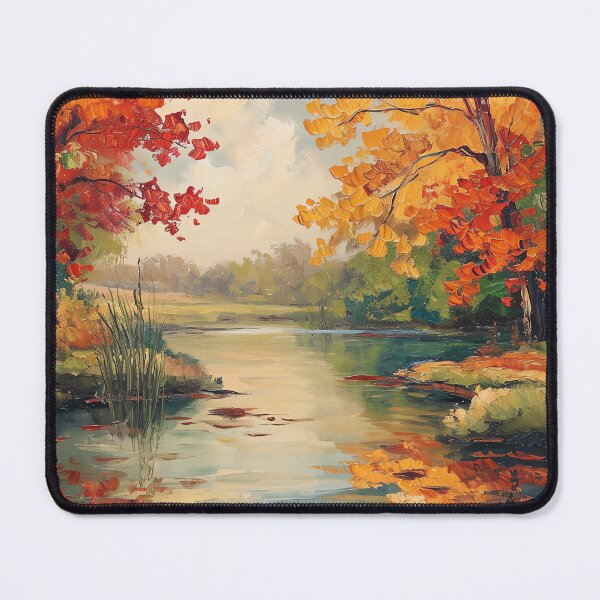 Item preview, Vintage Inspired Country Landscape Pond Painting Poster, Rustic Wall Art Decor designed and sold by Peek-Designs.
