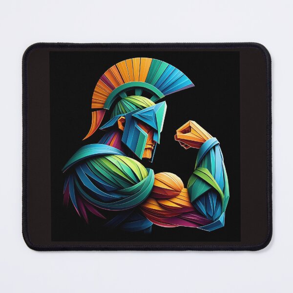 Item preview, Colorful Spartan Strong in Origami Vector Art Design  designed and sold by beben76.