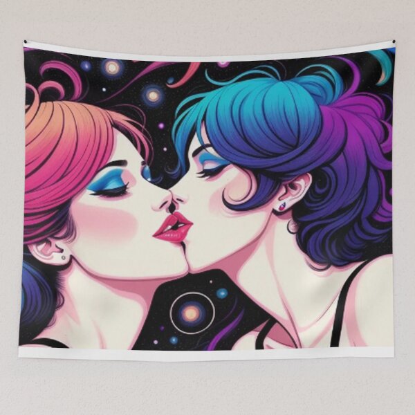 Item preview, Colorful Art Lesbian Lovers designed and sold by TheDarkWardrobe.