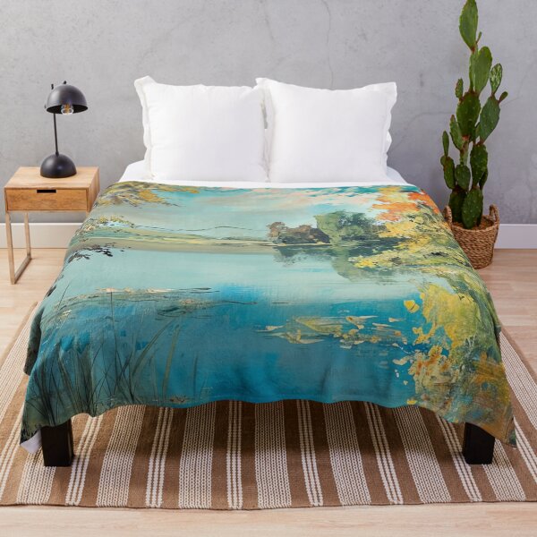 Item preview, Vintage Inspired Country Landscape Pond Painting Poster, Rustic Wall Art Decor designed and sold by Peek-Designs.