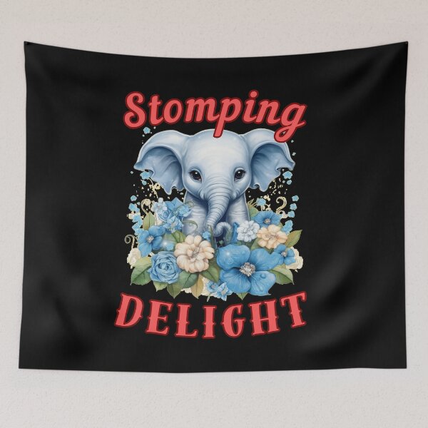 Item preview, Stomping Delight. elephant head designed and sold by ElephantVibes.
