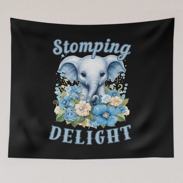 Item preview, Stomping Delight. elephant face designed and sold by ElephantVibes.