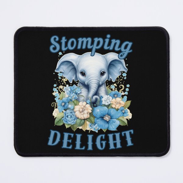 Item preview, Stomping Delight. elephant portrait designed and sold by ElephantVibes.