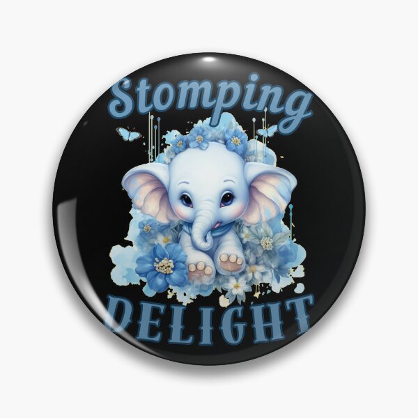 Item preview, Stomping Delight elephant quote designed and sold by ElephantVibes.