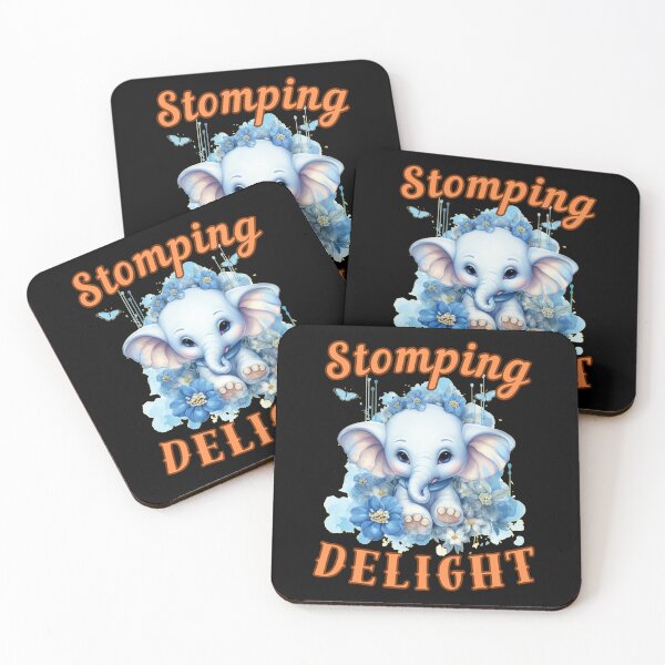 Item preview, Stomping Delight Flower elephant designed and sold by ElephantVibes.