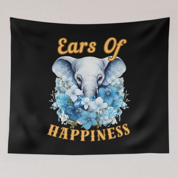 Item preview, Ears Of Happiness. funny elephant designed and sold by ElephantVibes.