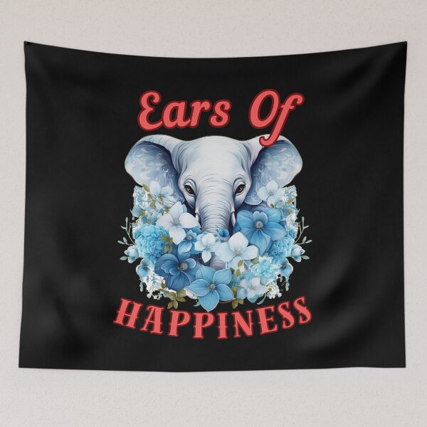 Item preview, Ears Of Happiness. elephant head designed and sold by ElephantVibes.
