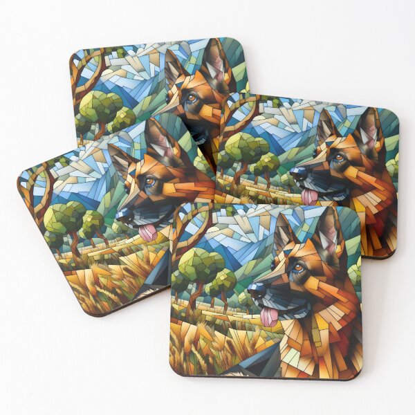 Item preview, Shepherd's Cubist Mirage designed and sold by PawspectCreate.