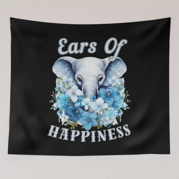 Item preview, Ears Of Happiness. elephant face designed and sold by ElephantVibes.