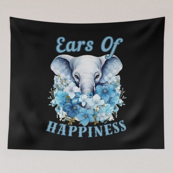 Item preview, Ears Of Happiness. elephant portrait designed and sold by ElephantVibes.