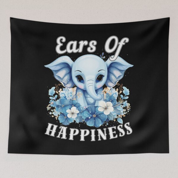Item preview, Ears Of Happiness. watercolor elephant designed and sold by ElephantVibes.