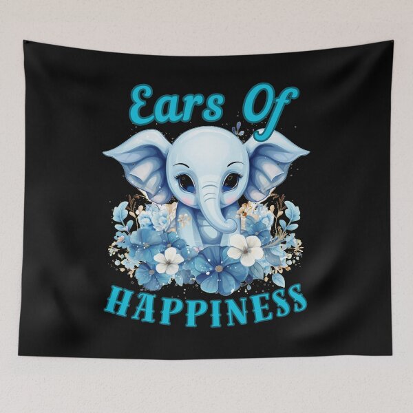 Item preview, Ears Of Happiness. happy elephant designed and sold by ElephantVibes.