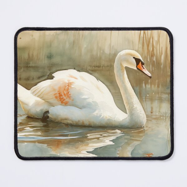 Item preview, Antique Swan Watercolor Poster, Vintage Inspired Nursery Wall Art Decor designed and sold by Peek-Designs.