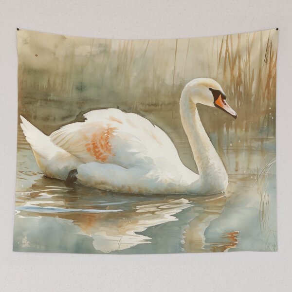 Item preview, Antique Swan Watercolor Poster, Vintage Inspired Nursery Wall Art Decor designed and sold by Peek-Designs.