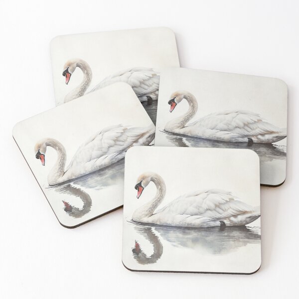 Item preview, Antique Swan Watercolor Poster, Vintage Inspired Nursery Wall Art Decor designed and sold by Peek-Designs.