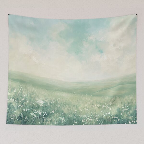Item preview, Vintage Inspired Meadow Landscape Painting Poster, Nursery Wall Art designed and sold by Peek-Designs.