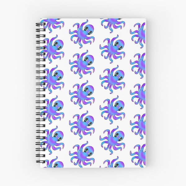 Artikelvorschau, Blauvioletter Oktopus (Muster weiß) entworfen und verkauft von 13mtm80-Designs.