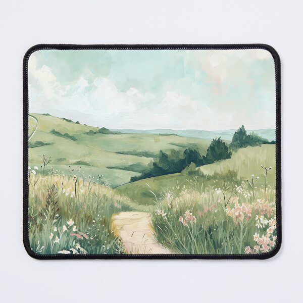 Item preview, Vintage Inspired Meadow Landscape Painting Poster, Nursery Wall Art designed and sold by Peek-Designs.