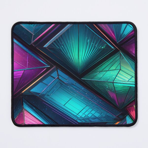 Artikelvorschau, Abstract Geometric Purple Blue Glass Pattern entworfen und verkauft von TheArtOfPat.