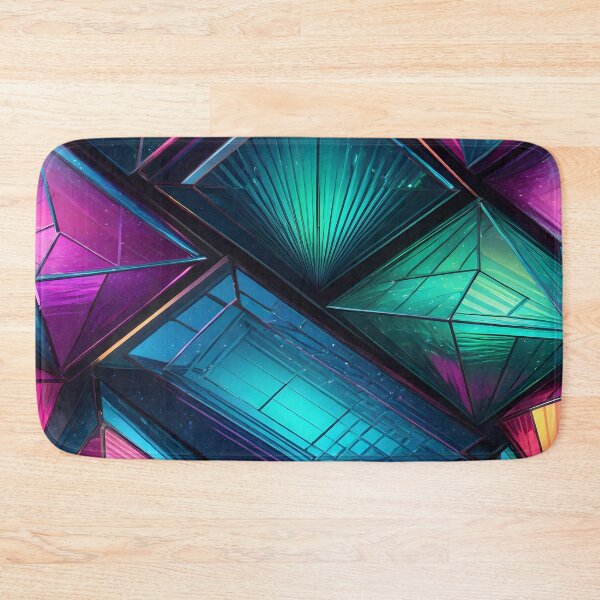 Item preview, Abstract Geometric Purple Blue Glass Pattern designed and sold by TheArtOfPat.