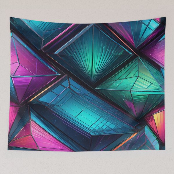 Item preview, Abstract Geometric Purple Blue Glass Pattern designed and sold by TheArtOfPat.