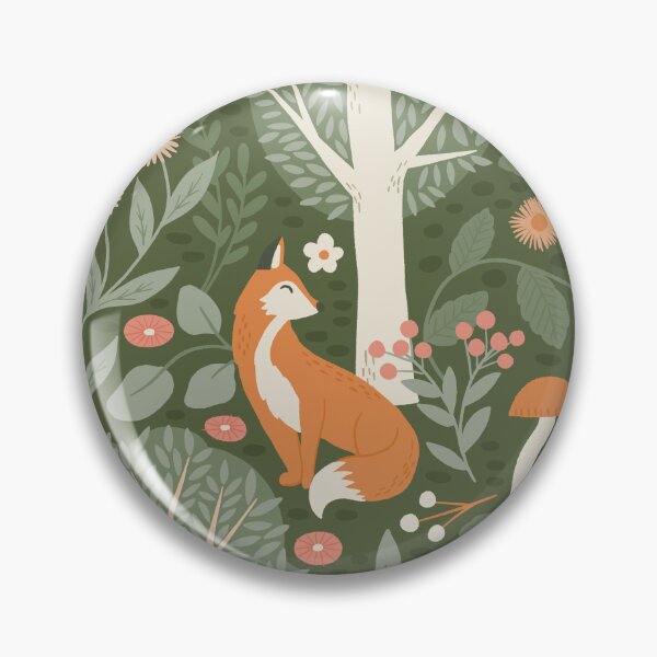 Item preview, Whimsical Woodland Fox designed and sold by latheandquill.
