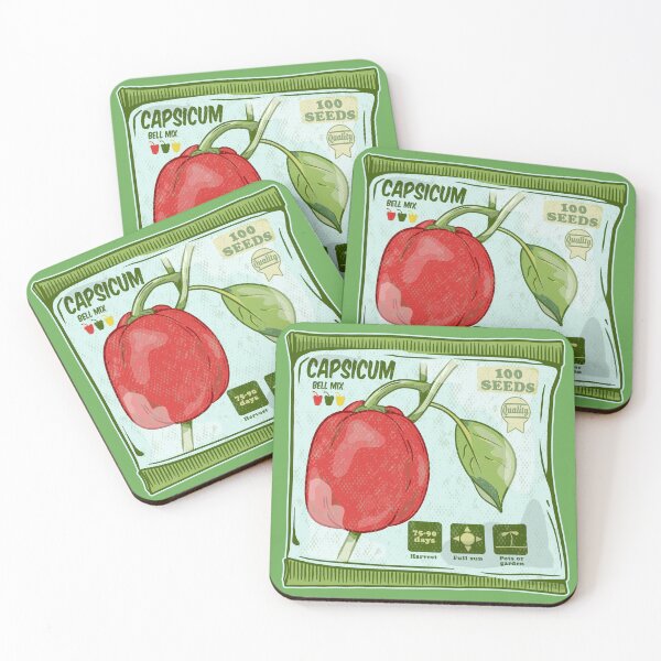 Item preview, Capsicum bell mix seed packet designed and sold by piedaydesigns.