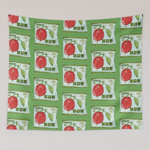 Item preview, Capsicum bell mix seed packet designed and sold by piedaydesigns.