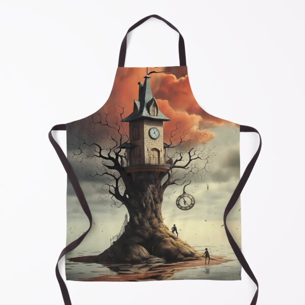 Item preview, The Timekeeper's Abode - Otherworldly Surreal Landscape designed and sold by pooshda.