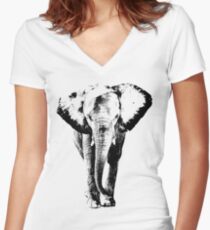 Elephant Women's Fitted V-Neck T-Shirt