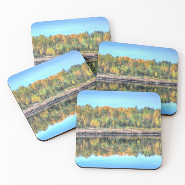 Item preview, Fall Reflection in Highway 617 in Camrose County Alberta Canada designed and sold by ColdCreekCanvas.