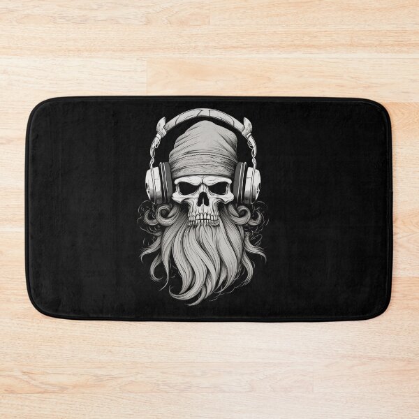 Item preview, Skull Beard with spiked Headphones designed and sold by GobbleGoblin.