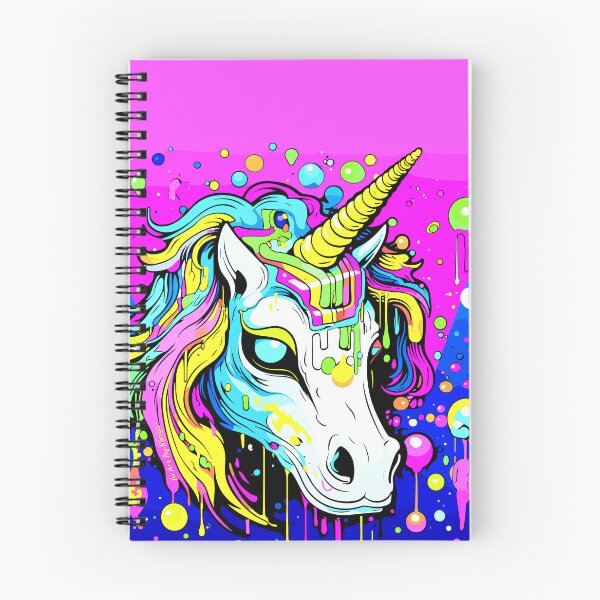 Item preview, Art By Minga Rockin' Unicorn drippin' neon design designed and sold by Artbyminga.
