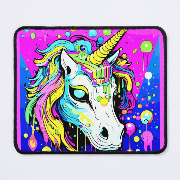 Item preview, Art By Minga Rockin' Unicorn drippin' neon design designed and sold by Artbyminga.
