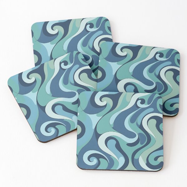 Item preview, Mid Century Modern Liquid Swirl,  Sky Blue #3 designed and sold by Prints and Lifestyle.