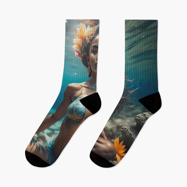 Item preview, Exotic woman with flowers in the ocean designed and sold by JustInspireMe.