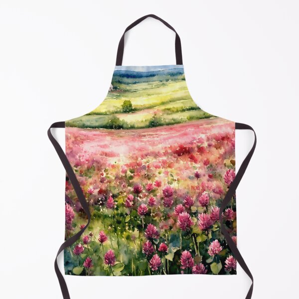 Item preview, Crimson Clover Flower Field - Holt - Country designed and sold by AmberRoseWrites.