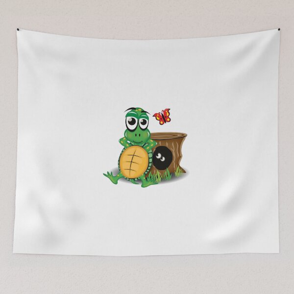 Item preview, A turtle and butterfly chillin' on a summer day. designed and sold by Jamie Swimm.