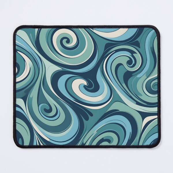 Item preview, Mid Century Modern Liquid Swirl,  Sky Blue #4 designed and sold by Prints and Lifestyle.