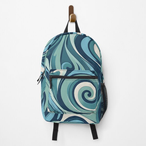 Item preview, Mid Century Modern Liquid Swirl,  Sky Blue #4 designed and sold by Prints and Lifestyle.